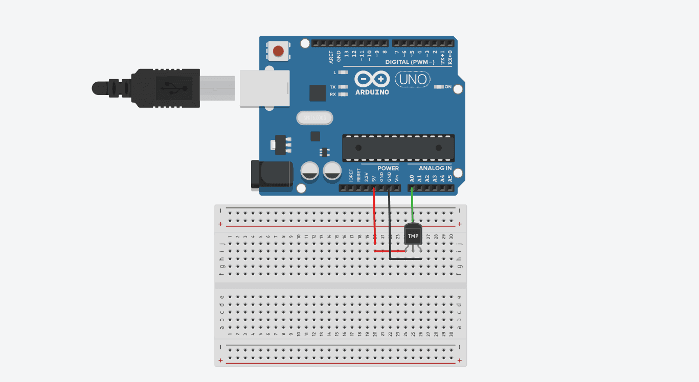 Conexión del Sensor LM35