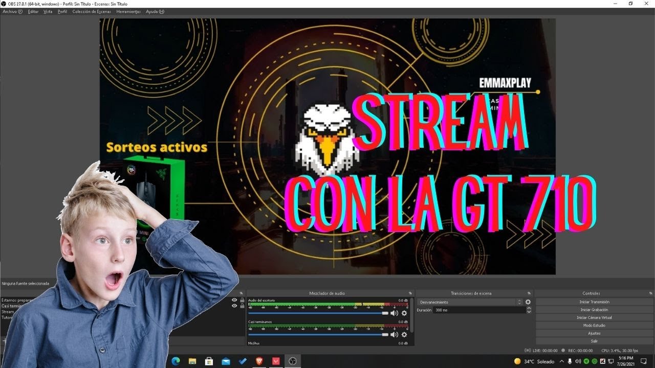 Miniatura del video ¿Se puede hacer stream con la gt710, gt1030? ¿Cómo configurar obs para stremear con la gt 710, gt 1030?